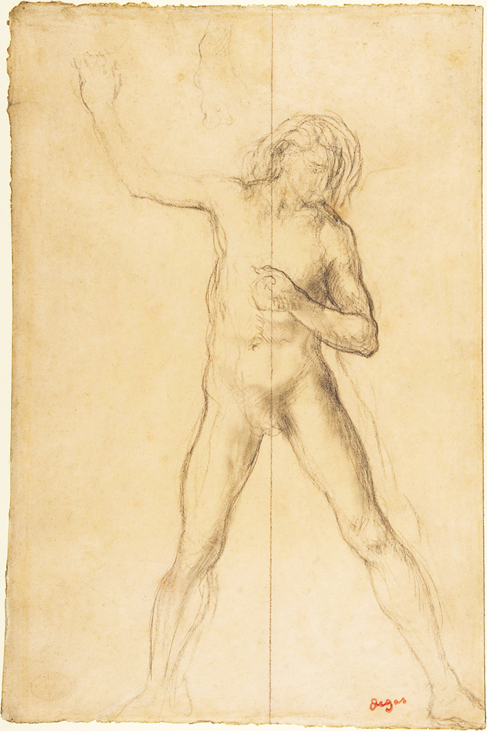  Nude Youth, with right arm raised